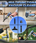 Cordless Portable Car Vacuum Cleaner With 17000 Pa Power 3 In 1 Vacuum Blow Inflate Handheld With Brushless Motor