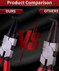 Comparison of 7 Inch Snap Ring Pliers With 90 Degree Bent Tips For Internal Circlip Installations And Retaining Ring Removal against a competitor