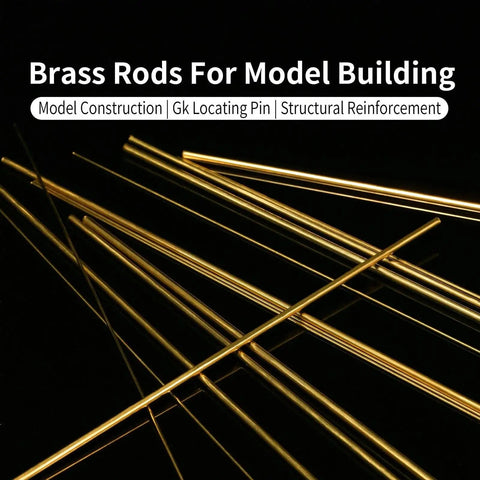Solid Brass Round Rod Bars For DIY Projects And Model Building 6 Piece Set Of Lead Free Eco Friendly Crafting Spare Parts