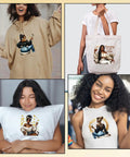 DTF Transfers Ready To Press 20 Pack Dope Iron On Patches For Tees And More Black Girl Heat Transfer Vinyl Decals on clothing and accessories.