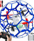 Rad Remote Control Helicopter Toy For Kids 8 To 16 With 2.4 GHz RC lighted flying ball in blue cage with controller