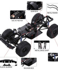 313mm Wheelbase Chassis Frame With Tires For 1 To 10 Scale SCX10 II 90046 90047 RC Crawler DIY Build Kit With Brushed 540 35T Motor