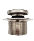 Close-up of the 14 Inch Tub Waste And Overflow Assembly One And A Half Inch With White Slip Joint Tubing And ADA Hands Free Tip Toe Drain Plug