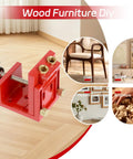 Heavy Duty Aluminum Adjustable Pocket Hole Jig Kit With Laser Engraved Inch And Metric Scales for easy wood furniture DIY projects.