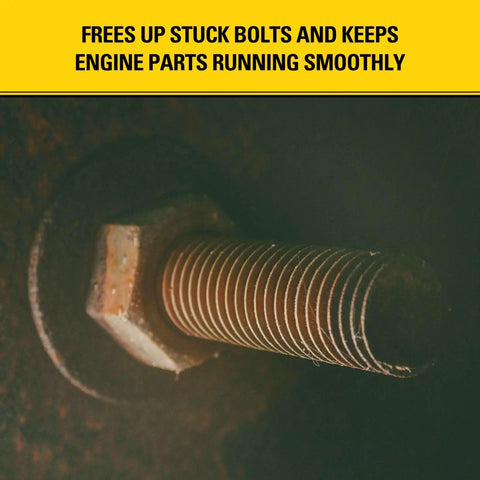 Rusty bolt treated with All In One Rust Defense Spray T240 Corrosion Inhibitor And Rust Remover Aerosol For Garage, RV, Woodworking.