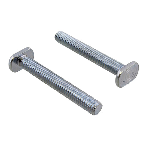 Close-up of T Slot Bolt Set 20 Pack Two And A Quarter Inch Tee Bolts For Woodworking And T Track Jig Bolts For Router Jigs And Fixtures Five Sixteenth Inch Eighteen Thread Tee Bolts Great For Cabinets Drawers And Custom Wood Projects.