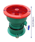No Sweat Heavy Duty 40L Vibration Polishing Machine For Metal Hardware Parts Quick Deburring And Chamfering Tool Smooth As Butter 1440Rpm Electric Motor Setup, 22.8 inch height, green and red design.