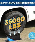RV Leveling Blocks 6 Inch Two Pack For Travel Trailers Heavy Duty Curved Camper Levelers With Two Wheel Chocks