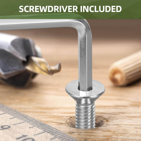 50 Pack M6 X 20mm Flat Head Socket Cap Screws Bolts Countersunk Allen Bolts Stainless Steel 304 Full Thread Bright Finish Screwdriver Included