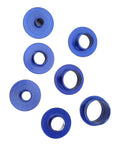 Professional 10 Piece Router Template Guide Bushing Set With Quick Twist Lock Nuts Crafted From Solid Aluminum Alloy, blue alloy guide rings.