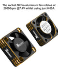 RC Car Motor Cooling Fan Heatsink 28000RPM ESC Cooling Fan For 1/8 1/10 1/12 Scale 540 550 Brushless Motors, dual fans