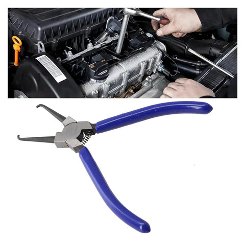 17cm Fuel Filter Hose Disconnect Pliers For Automotive Fuel Line Repair And Hose Clip Release Durable Steel Tool With Tight Space Access For Disconnecting Pipes And Joints Perfect For DIY Auto Repair And Car Maintenance in engine bay