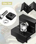 Ten Piece Solar Panel End Clamp Kit Fits 30Mm And 35Mm Rails Aluminum Z Brackets For Solar Panels Mounting Brackets Kit
