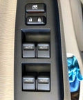 LED Backlit Power Window Switch Replacement Kit For Toyota Tundra 2007-2021 With Auto Up/Down And Lock Unlock, Bright White LED Glow, Driver Master Switch Compatible Not For 1794 Edition Platinum Or TRD Pro, black control panel