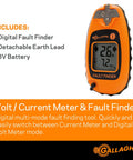 Pro Grade Fence Volt And Current Meter With Digital Display And Directional Arrows, Quick Fault Finder For Electric Fencing
