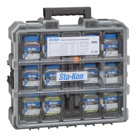 775 Piece Terminal And Disconnect Kit With Crimping And Wire Stripping Tool in Durable Carry Case, front view