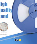 Heavy Duty Polypropylene Banding Strapping Kit With Half Inch By 3200 Foot Clear Packing Strap shown on blue reel with fresh granules.