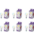 Six Smart LED A21 100W Equivalent Tunable White Bulbs with packaging, E26 base, indoor WiFi connected control.