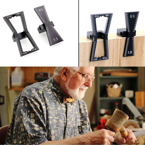 Premium Dovetail Marker Guide Set Featuring Two Aluminum Alloy Woodworking Jigs for accurate layouts on wood projects.