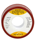 Roll of Copper Anti Seize Tape For Threads Three Quarters Inch By Fifty Feet PTFE Resin With Metal Flakes shown from front