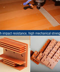 Red Phenolic Resin Sheet 0.5mm Thick 100x150mm Insulation Sheet For ICT IET Test Fixtures Machining Ready 5 Pack Pro Grade Durable Phenolic Plastic Board For DIY And Industrial Projects, CNC-machined orange phenolic fixture plates