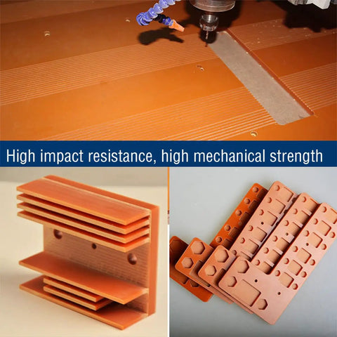 Red Phenolic Resin Sheet 0.5mm Thick 100x150mm Insulation Sheet For ICT IET Test Fixtures Machining Ready 5 Pack Pro Grade Durable Phenolic Plastic Board For DIY And Industrial Projects, CNC-machined orange phenolic fixture plates