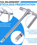 6-piece telescoping bore gauge set with T-handle and knurled chrome rod, 5/16–6 in range
