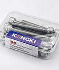 Dead Solid M6 X 30mm Socket Head Cap Screws With Full Threads And Allen Drive Built Like A Tank For Heavy Duty Fastening Featuring Zero Rust 304 Stainless Steel Grade Hardware in clear box.