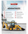 All In One Towable Hydraulic Backhoe Loader For Farm And Construction with listed advantages and city background