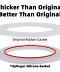 Top Notch Silicone Sealing Gaskets For 1 Cup Moka Express Stovetop Espresso Makers Six Pack Replacement Rings comparison