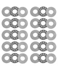 Premium Needle Roller Thrust Bearing Kit Compatible With AXK1024 Specs Includes Ten Rollers And Twenty AS1024 Hardened Washers, flat lay