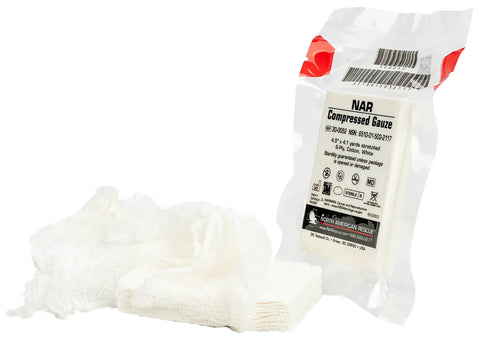 Compressed Rolled Gauze Bandage For Wounds, Ultra Compact Crinkle Cotton Six Ply Sterile Gauze That Expands To Cover Large Injuries