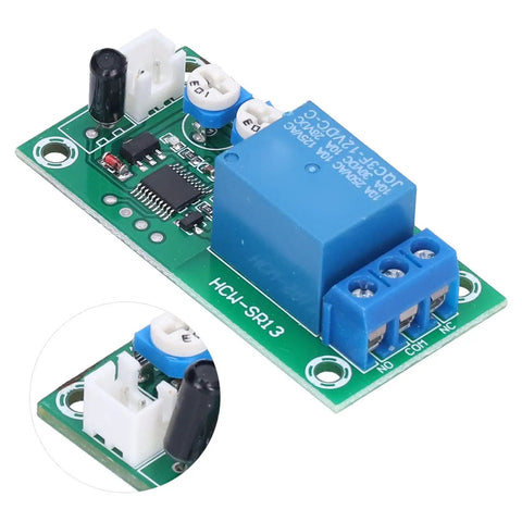 Two Pack Vibration Sensor Module 12V DC Time Delay Relay Alarm With Adjustable Sensitivity And Delay From 1 To 240 Seconds Low Standby Current No False Alarms Industrial Grade Protection Real Time Vibration Detection And Reliable Alarm PCB board