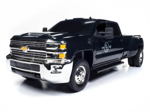 Chevrolet Silverado Dually Toy Truck With Trailer Hitch Realistic 1 To 20 Scale Farm Toy For Kids And Collectors Durable Safe Fun