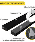 Window AC Seal Kit 1 By 1 Inch Neoprene Foam Tape Weather Stripping For Snug Fit Keeps Cool Air In And Blocks Hot Air Drafts And Noise 13 Ft Value Pack With Two Six And A Half Foot Rolls In Black with adhesive backing detail.