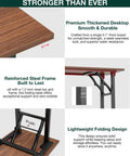 No Fuss Folding Laptop Desk For Small Spaces That Sets Up In Seconds, thick 0.7 inch desktop, steel frame, folding mechanism.