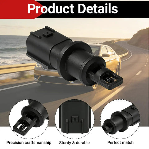 Top Shelf Intake Air Temperature Sensor Iat No Sweat Install Compatible With Chrysler Pt Cruiser Sebring Dodge Caliber Grand Caravan Jeep Compass Patriot Auto 4606487Aa Ab in close-up view, showcasing precision design and sturdy material.