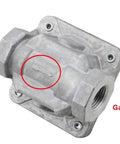 Natural Gas Regulator For Home Gas Lines With One Half Inch Female Pipe Threads And Three Quarter Inch In And Out Openings Delivers Half PSI Inlet And Three To Six Inches Water Column Outlet Rugged Steel Body Easy Install For BBQs And Furnaces