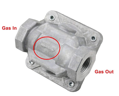 Natural Gas Regulator For Home Gas Lines With One Half Inch Female Pipe Threads And Three Quarter Inch In And Out Openings Delivers Half PSI Inlet And Three To Six Inches Water Column Outlet Rugged Steel Body Easy Install For BBQs And Furnaces