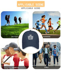 No Crying On The Yacht Baseball Hat For Dad Navy, Adjustable Strap Cap With Clean Fit shown in various usage scenes