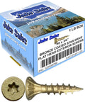 8 By 3/4 Inch Bronze Coated Exterior Wood Screws ACQ Compatible All Weather Workhorse Multipurpose Self Countersinking Torx Drive