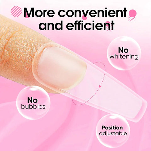 Hema Free Solid Nail Glue Gel for False Nail Tips that sticks fast with strong adhesion cruelty free vegan ideal quick cure