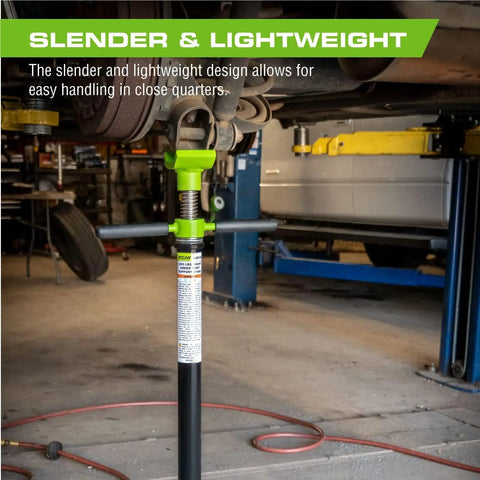 Heavy Duty 1500 Lb Underhoist Support Stand With 36 To 57 Inches Adjustable Height Self Locking Acme Screw stabilizes vehicle