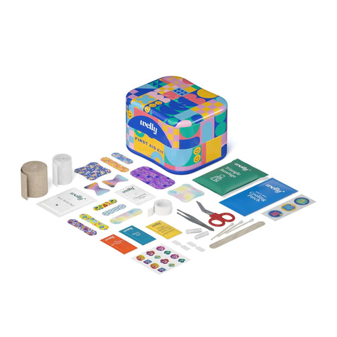 Comprehensive First Aid Kit With 240 Pieces For Grab And Go Home Car Or Travel FSA Eligible Adhesive Bandages Tape Nonstick Pads.