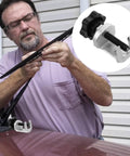 Man using Universal Windshield Wiper Arm Puller And Bearing Removal Tool For Vehicle Repair And Automotive Maintenance on car