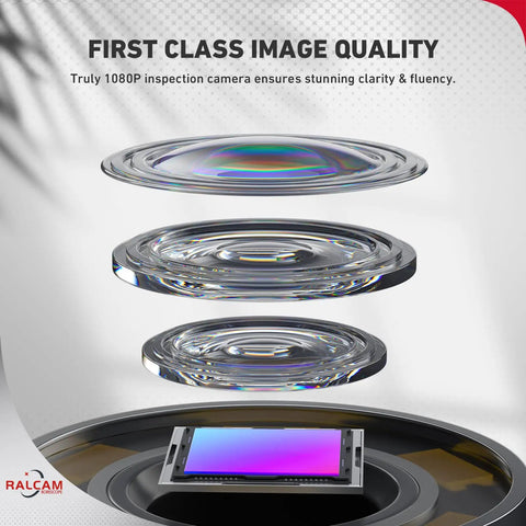 Two Way Articulating Borescope For iPhone And Android With High Temperature Protection And Auto Shutdown At 90 Degrees lens detail