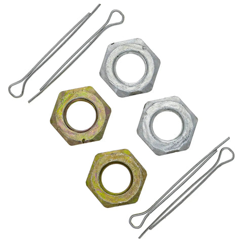 Beefy Tie Rod End Kit For Arctic Cat 3303 223 And 3303 224 With M10 By One Point Two Five Thread Two And One Third Inch Length On Knuckle Side Gray Finish Replaces OEM 2006 DVX 50 2x4 And 2006 DVX 90 2x4 Utility, tie rod nuts and cotter pins