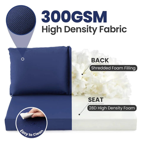 Outdoor Loveseat Cushion Set for Patio Comfort Cozy Up Your Outdoor Space 46 by 26 Inch Deep Seat Cushions Waterproof