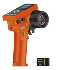 Orange 8 Channel 2.4GHz RC Transmitter With Receiver For 1/8 1/10 1/18 1/24 RC Crawlers And Boats, shown with M-08A receiver