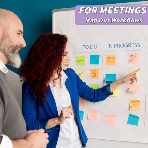 Bulk 60 Pads Sticky Notes 3 By 3 Inches 75 Sheets Each In 12 Colors Self Stick Multicolor Memo Pads used in office meeting workflow